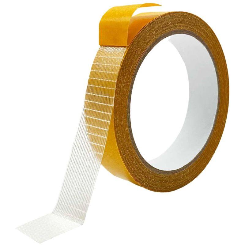 Ruban adhésif double face en tissu très résistant, 2,5 cm, super collant, multifonctionnel, double face, ruban adhésif transparent pour tapis, pour
