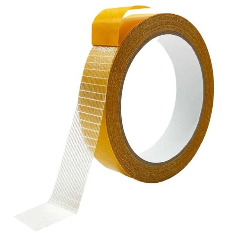 Ruban adhésif double face en tissu très résistant,2,5cm, collant,multifonctionnel,double face,ruban adhésif transparent pour