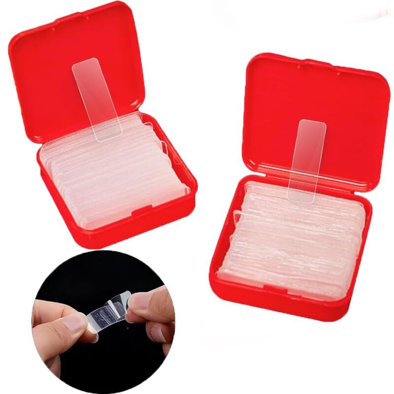 Ruban adhésif double face extra fort 120 Pièces Transparent Double Face Ruban adhésif Multifonctionnel et Réutilisable Transparent lavable Nano