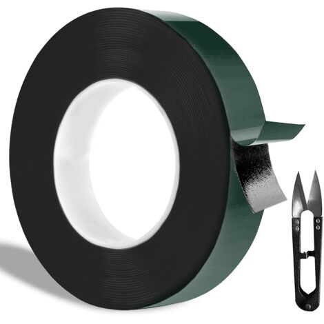 Ruban adhésif double face extra-fort noir 10 mm x 10 m - Ruban mousse de montage durable pour l'industrie automobile