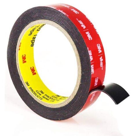 Ruban adhésif double face extra fort Ruban de montage VHB, étanche et résistant aux hautes températures 2 cm  5 m  1,1 mm d'épaisseur