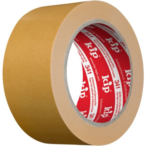 Ruban adhésif double face moquette 50mm x 25m – Haute résistance à la rupture – Adhésif caoutchouc pour fixation durable – KIP