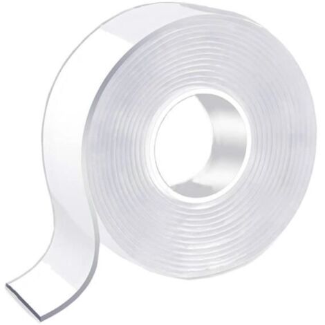 Ruban adhésif double face super transparent, adhésif antidérapant amovible et lavable, ruban nano réutilisable, pas de traces 3 m