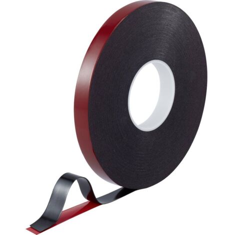 RUBAN ADHÉSIF DOUBLE-FACE TOOLCRAFT 93038C185 ROUGE/NOIR (L X L) 30 M X 20 MM ACRYLIQUE 1 ROULEAU(X)