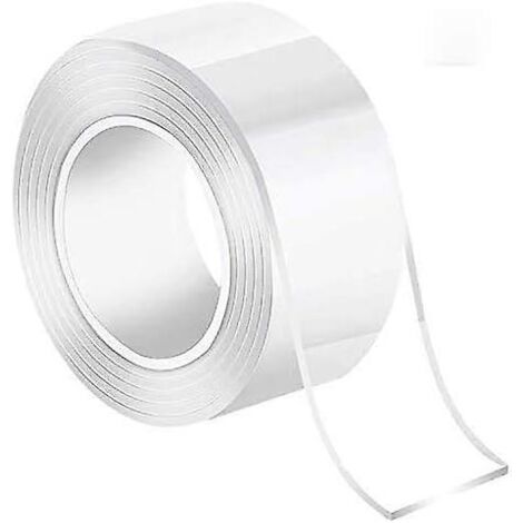 Ruban adhésif double face transparent en gel, lavable, réutilisable et sans traces, antidérapant pour usage domestique - 3 m (9,84 pi)