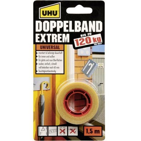 Ruban adhésif double-face UHU® UHU 46820 (L x l) 1.5 m x 19 mm 1 pc(s)