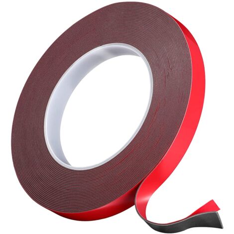 Ruban adhésif double face ultra-résistant 3M VHB en mousse étanche pour rubans LED, décoration automobile, maison, extérieur, bureau, longueur 10 m, largeur 1,27 cm