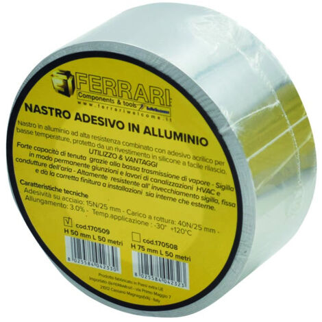 Ruban adhésif en aluminium h50mm-50m