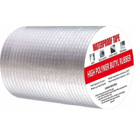 Ruban adhésif en butyle étanche – Résistant aux températures -15℃ à 45℃ – Forte adhérence pour réparations extérieures – Aluminium butyle