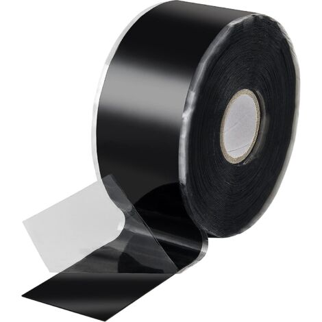 Ruban adhésif en silicone Velcro 3M noir de 25 mm de large : ruban auto-adhésif, isolant et étanche à l’eau et à l’air.