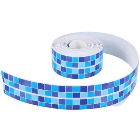 Ruban adhésif étanche bleu 3,8 x 320 cm, autocollant décoratif flexible et anti-fuite pour éviers et coins de murs, pour cuisine et salle de bain