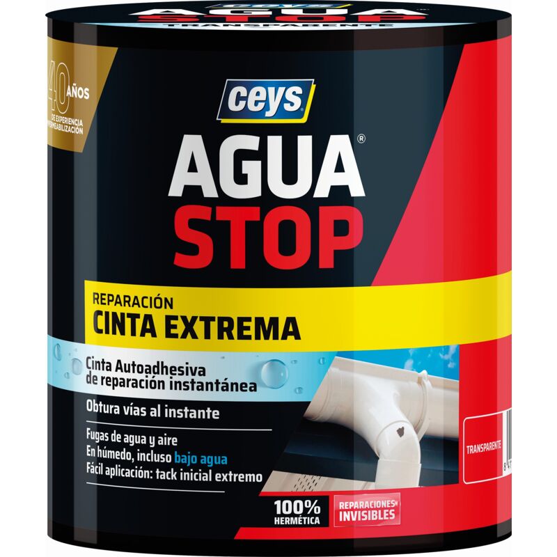 Ruban adhésif Aguastop Waterproof Sealant Extreme, transparent, 10 cm x 150 cm Ceys 902853