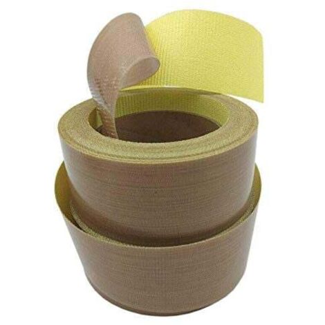 Ruban adhésif haute température, 40 mm x 10 m, ruban adhésif en téflon résistant à la chaleur -70 ℃-260 ℃ pour sceller sous vide à impulsion manuelle (lot de 1)