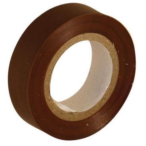 Ruban adhésif isolant brun en pvc d'usage courant. dimension 15 mm x 10 m (RIS1)