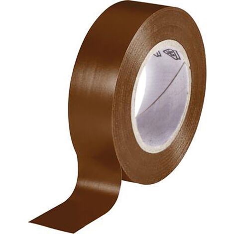 Ruban adhésif isolant PVC 15 mm x 10 m brun MICHAUD BR401