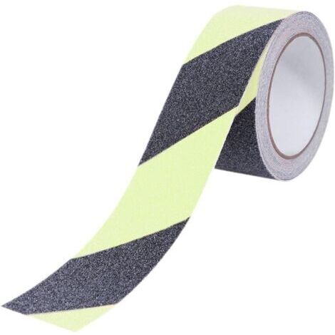 Ruban Adhésif Lumineux Antidérapant Bande Phosphorescente Autocollante pour Signalisation Extérieure et Indication Directionnelle Sécurité Escalier et Sol （5cmx10m）