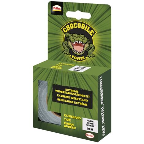 Ruban adhésif Pattex Crocodile argent 10m (Par 8)