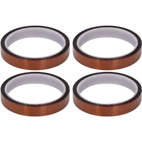 Ruban adhésif polyimide antistatique 4 pièces - Résistant haute température - Isolation électrique - Largeur 15 mm / 0,6 pouce