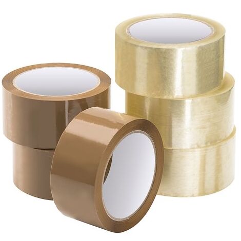 Ruban adhésif Polypropylène Economique translucide 48 mm x 66 m - Lot de 6 - Maxiburo