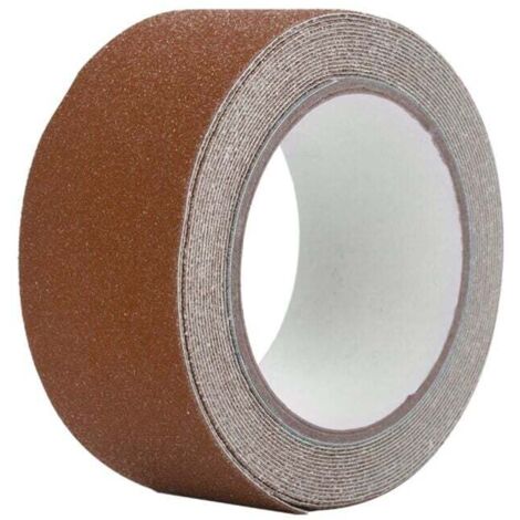 Ruban Adhésif pour Marche D'escalier, coloré 5M 5cm PVC Anti-dérapant Ruban Adhésif pour Décor de sécurité de Sol D'escalier (Brun)