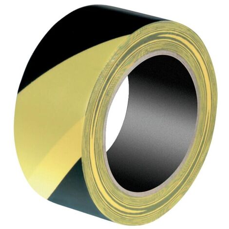 Ruban adhésif PVC de signalisation jaune noir AR-MEN épaisseur 0.16mm largeur 50mm longueur 33m - GROUPE SCAPA FRANCE