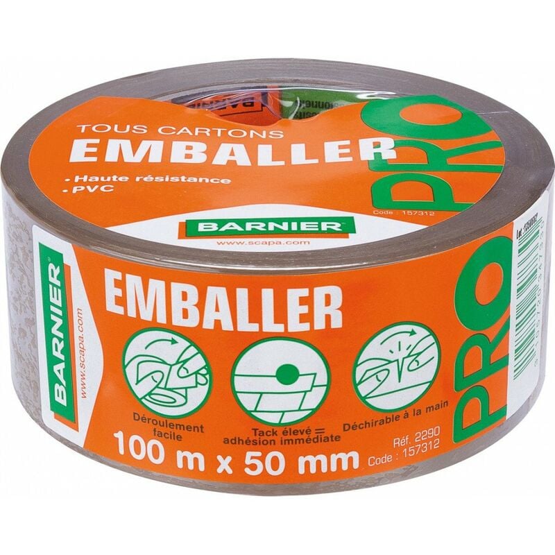 Scapa - 36 Ruban adhesif pvc d'emballage marron 50 mm x 100 m