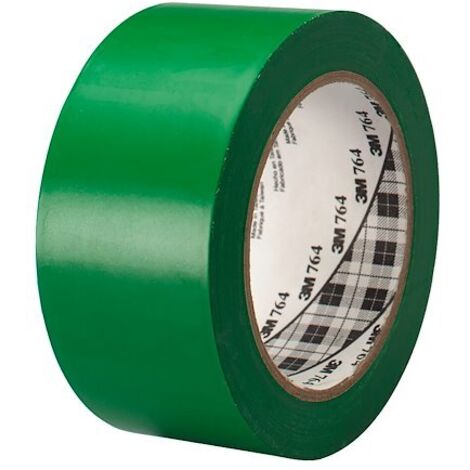 Ruban adhésif PVC souple, 764 3M, 50 mm x 33 m - Vert