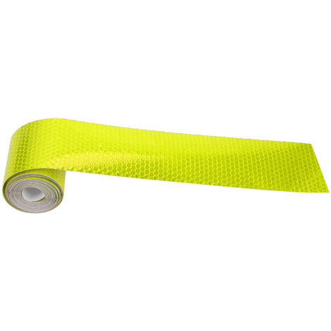 Ruban adhésif réfléchissant de sécurité 5cm x 3m pour véhicules, remorques et vélos, jaune