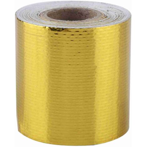 Ruban adhésif réfléchissant en aluminium pour voiture, 5m x 5cm, bouclier thermique, ruban adhésif (doré)