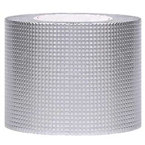 Ruban adhésif - Ruban imperméable extrêmement collant et durable - Bouchon de fuite efficace - Dimension : 5cm x 10m - Couleur argent - Auto-adhésif