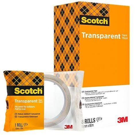 Ruban adhésif Scotch 19 mm x 66 m transparent