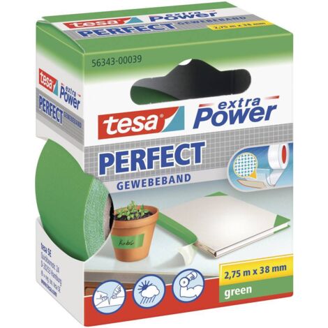 Ruban adhésif - Tesa - Toilé Super résistant - 2,75m x 38mm - Vert - Multi-usages
