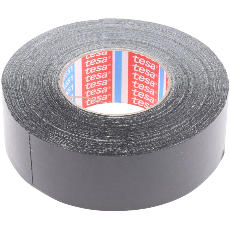 Tesa - Ruban adhésif 4651 Noir, Tissu, 50mm x 50m, 3,3 N/cm ( Prix pour 1 )