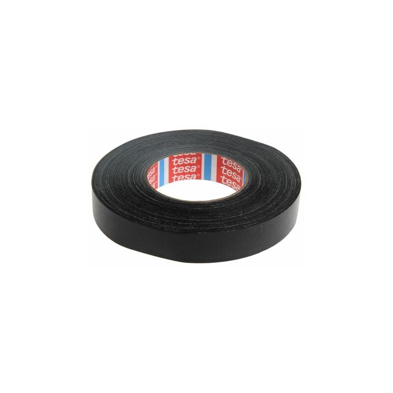 Tesa - Ruban adhésif 4651 Noir, Tissu, 25mm x 50m, 3,3 N/cm ( Prix pour 1 )