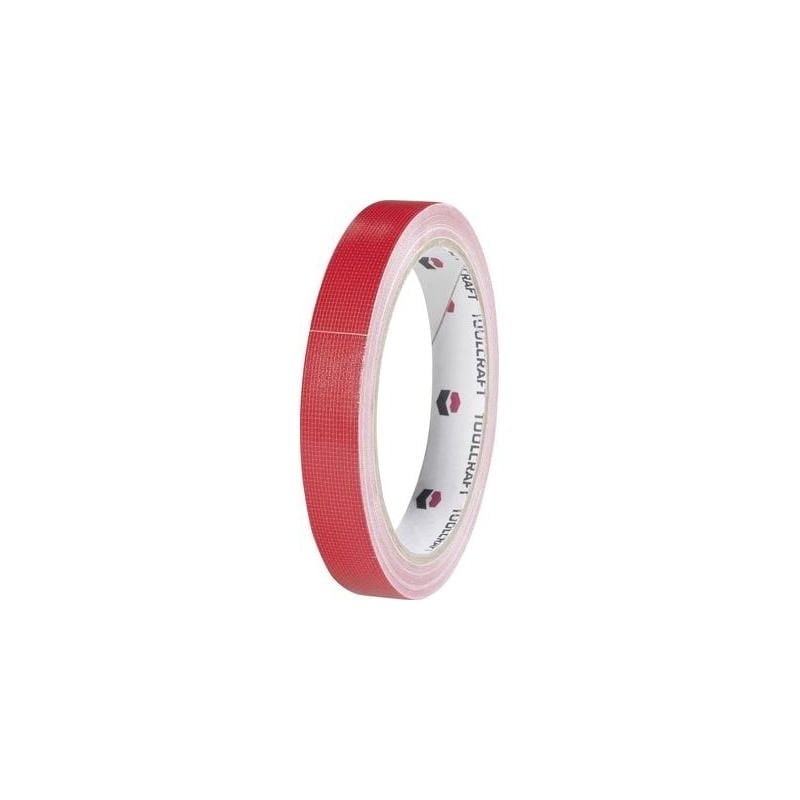 Ruban adhésif tissé rouge (l x l) 10 m x 15 mm conditionnement: 1 bobine(s) Toolcraft HEB15L10RC