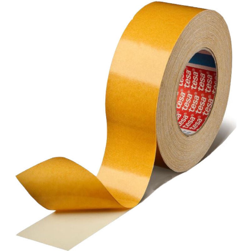 Tesa - 4964 ruban double face avec support textile transparent 100 mm x 50 m - 04964-00001-64