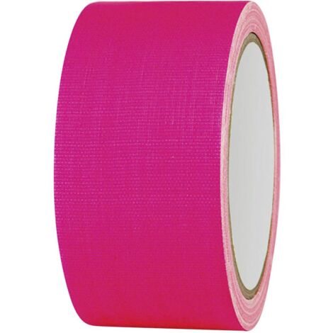 Ruban adhésif toilé 80FL5025PC TOOLCRAFT 80FL5025PC rose fluorescent (L x l) 25 m x 50 mm adhésif thermofusible 1 pc(s)