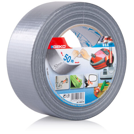 Ruban Adhésif Toile Gris 50mmx50m - GEKO