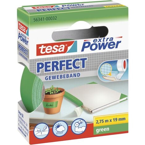 Ruban adhésif toilé tesa® extra Power tesa 56341-00032-03 vert (L x l) 2.75 m x 19 mm caoutchouc 1 pc(s) S17080