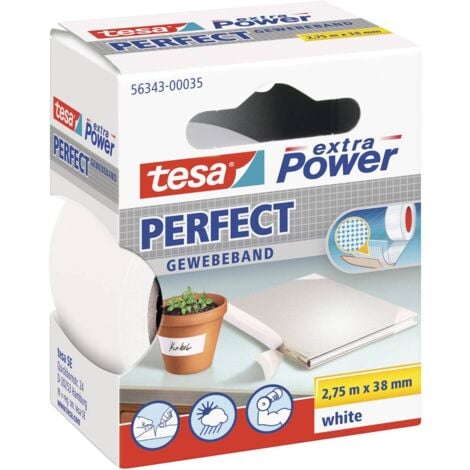 Ruban toilé adhésif Extra power Tesa blanc 2,75m:19mm (Par 10)