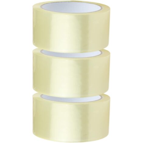 Ruban Adhésif Transparent 3 Rouleaux de 48mm x 60m Ruban Adhésif pour Colis Transparent  Ruban d'Emballage pour des Boîtes, des Cartons, Déménagement