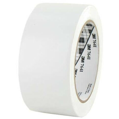 Ruban adhésif vinyle blanc 50mm pour codage couleur et signalisation – 33m – 764BL50