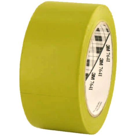 Ruban adhésif vinyle jaune 50mm pour codage couleur et signalisation – Résistant à l'abrasion – 33m – 764J50