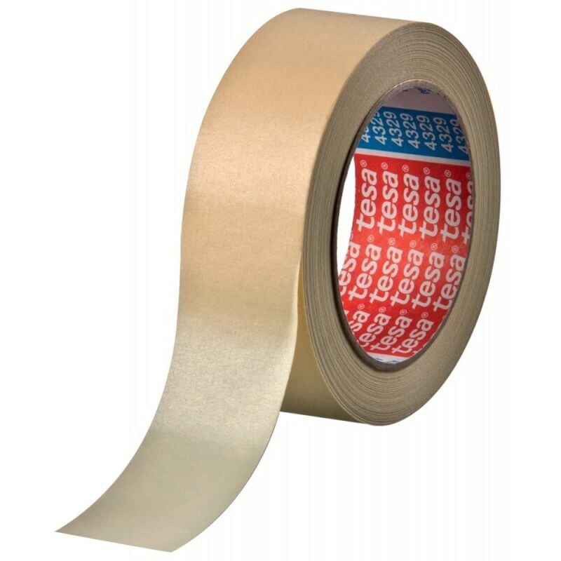 Ruban Adhésif de masquage papier finement crepé, Jaune Pastel, 50 m x 30 mm Tesa 04329-00003-01 (Par 10)