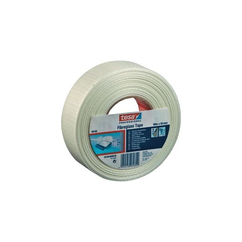 Adhésif fibre de verre Tesa 60100 Tesa 60100-0-0 (l x l) 90 m x 50 mm blanc 1 bobine(s)