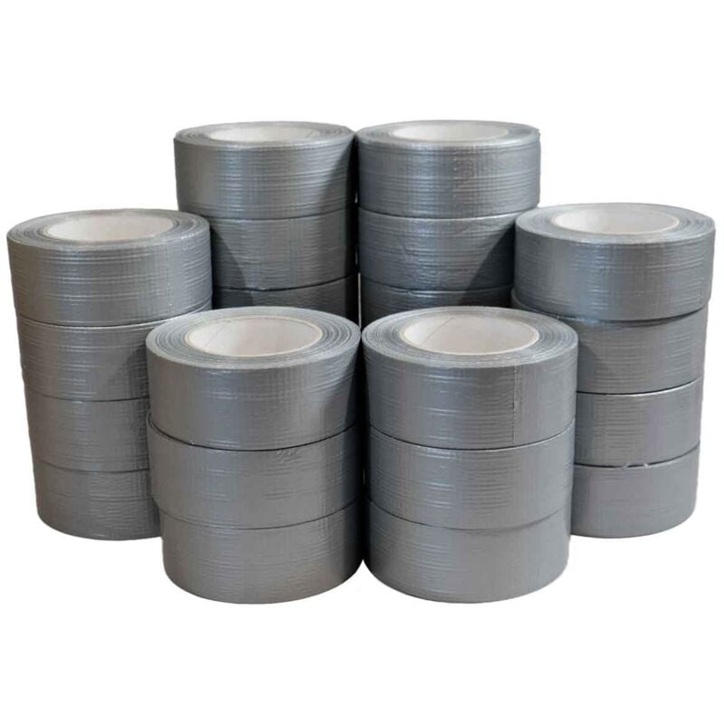 Ruban adhésif toile américaine gris 175µ - Adhésif 48 mm x 50 m pour les raccordements et réparations - Carton de 24 - Tecplast