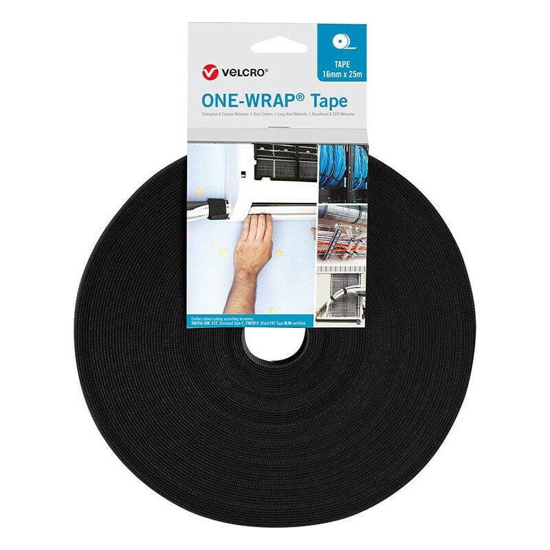 Ruban adhésif Velcro one-wrap® Tape 13mm x 25m. noir