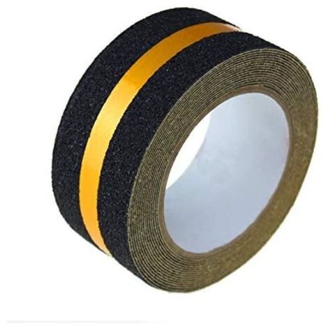 Ruban antidérapant avec bande réfléchissante, jaune, antidérapant, antidérapant, haute adhérence, 50 mm x 50 m, pour sol, escaliers, sécurité