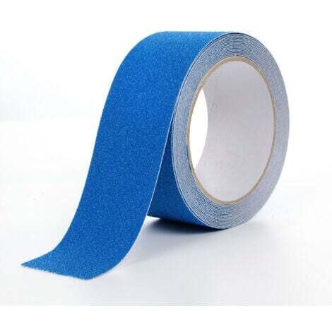 Ruban antidérapant en PVC bleu 5m x 5cm pour escaliers, marches, sols, décoration de sécurité