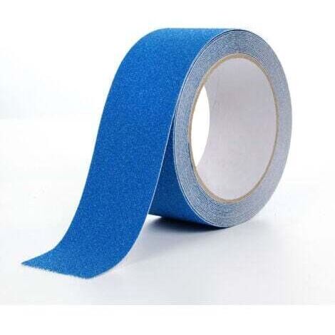 Ruban antidérapant en PVC bleu 5m x 5cm pour escaliers, marches, sols, décoration de sécurité